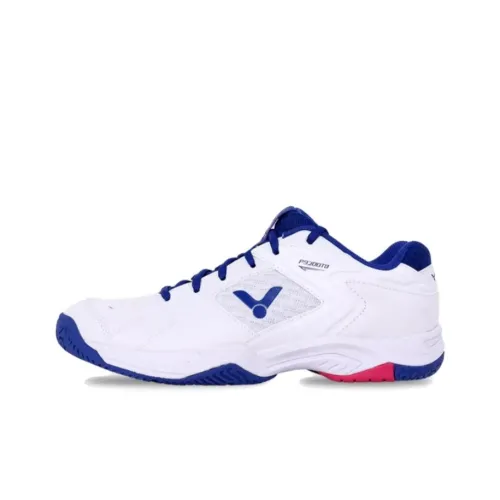 VICTOR 9200TD Slip-resistant Abrasion-resistant Low-top Badminton Shoes Unisex White Blue