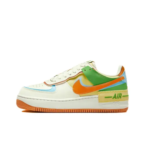 Nike Air Force 1 Low Топ Скейтборд Кроссовки Женские Бежево-Синие