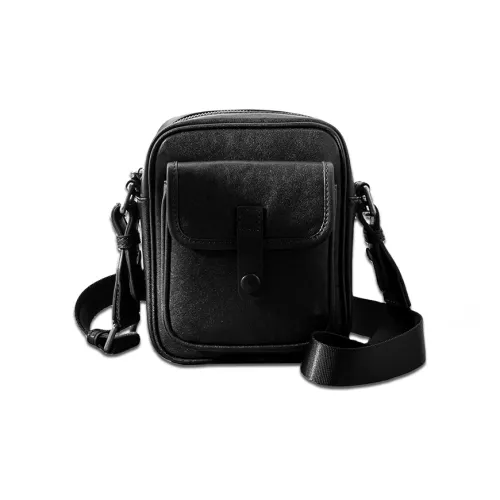 Back Step Первый слой Растительное дубление Корова Настоящая кожа Сумка через плечо Стандартная Унисекс Черный