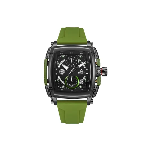 PEAK Leader Collection Кварцевый механизм Силиконовый ремешок Часы Мужские Черный циферблат
