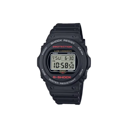 CASIO Кварцевый механизм Смольный ремешок Часы унисекс Серый циферблат