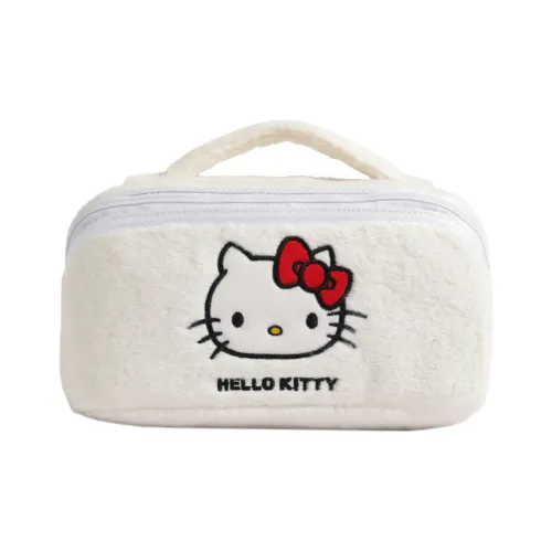Санрио Hello Kitty Plush Makeup Bag Маленький Женская Белый