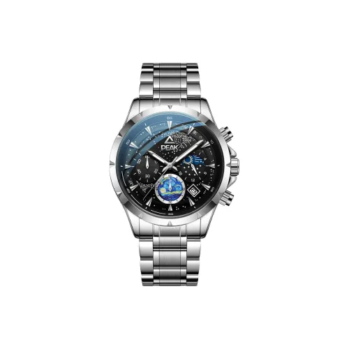 PEAK Starry Series Кварцевый механизм ремешок из нержавеющей стали черный циферблат мужские часы