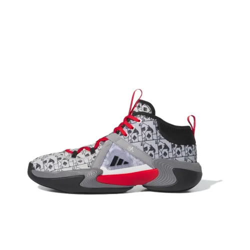 Adidas Exhibit Select Амортизация Износостойкий MID Топ Баскетбольные кроссовки Женские Серый Красный