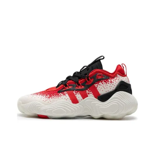 Adidas Trae Young 3,0 Баскетбольные кроссовки MID Топ Белый/Черный/Красный Унисекс