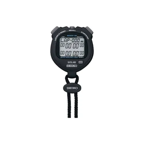 SEIKO Кварцевый механизм Солнечный механизм Пластик Карманный Часы Более 44 мм Унисекс Черный циферблат