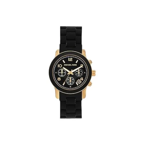 MICHAEL KORS Часы Кварцевый механизм Нержавеющая сталь Ремешок 38 мм Черный циферблат Унисекс