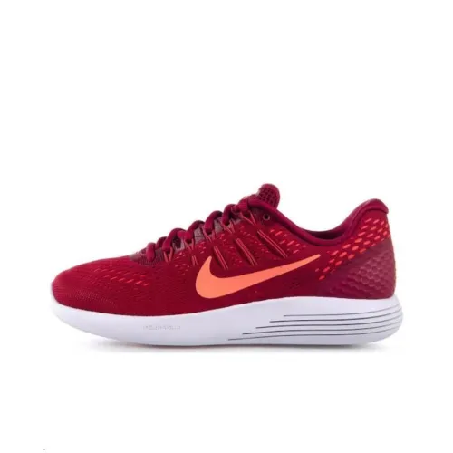 Nike Lunarglide 8 Амортизация Износостойкий Низкий Топ Беговые кроссовки Женские Красный