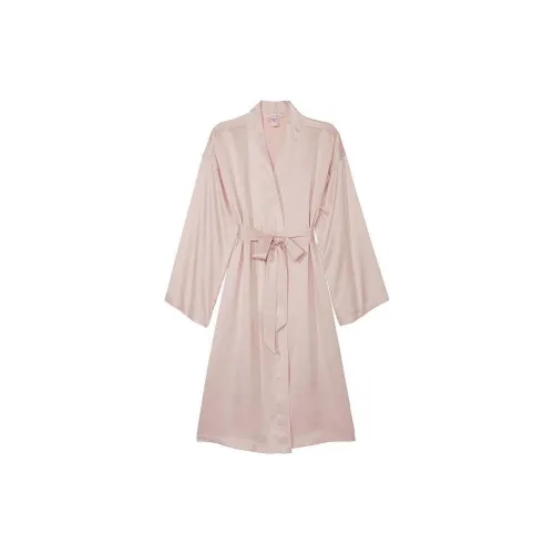 Victoria's Secret Сатин Midi Халат для сна Халат Женские Светло-розовый