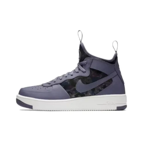 Nike Air Force 1 Ultraforce Амортизация Износостойкие Высокие Кроссовки для скейтбординга Унисекс Черный Фиолетовый