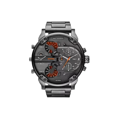 DIESEL Мужские часы Кварцевый механизм Ремешок из нержавеющей стали Серый циферблат