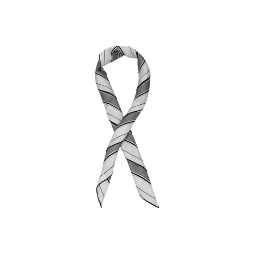 Burberry Шелковые шарфы Женские Серый Белый