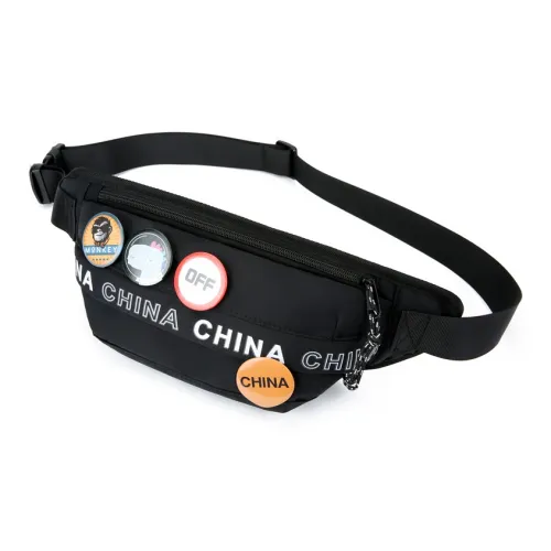 LEXI Nylon Бананка Стандартная Унисекс Черный Белый Синий Желтый