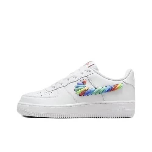 Nike Air Force 1 Slip Resistant Abrasion Resistant Низкий Топ Скейтбординг Кроссовки Мужские Белый Многоцветный