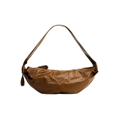 Lemaire Коровья кожа Круассан Сумка Сумка Сумка через плечо Сумка через плечо Средний Женская Deep Охра