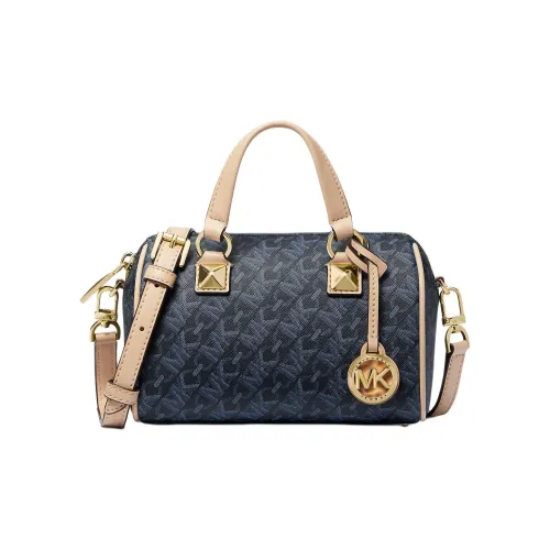 MICHAEL KORS Grayson Искусственная кожа Бостон Сумка Сумка Сумка через плечо Сумка через плечо Маленькая Женская Темно-синяя