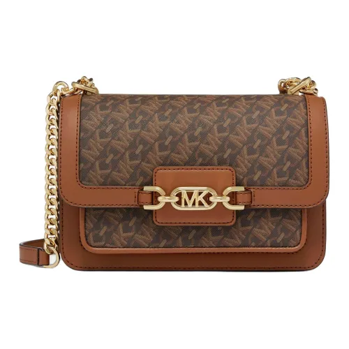 MICHAEL KORS Heather Artificial Leather Bag Shoulder Bag Women's Dark Brown Gut Brown