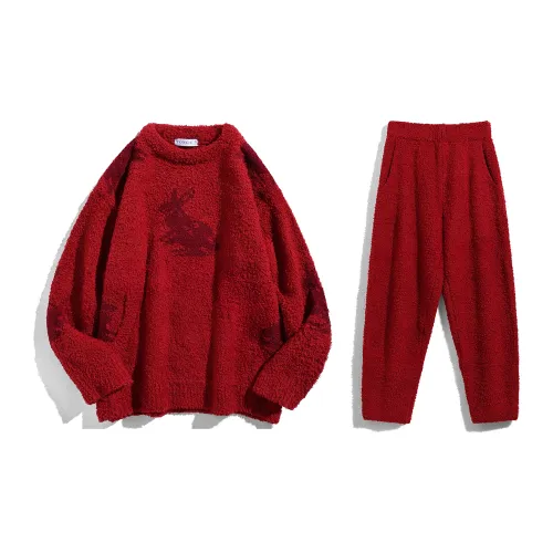 Same Language Мужской, Бордовый Красный Мужской Пижамные Комплекты