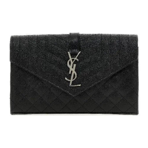 SAINT LAURENT MONOGRAM LEATHER Кошелек Сумка через плечо Сумка на плечо Женская Черная