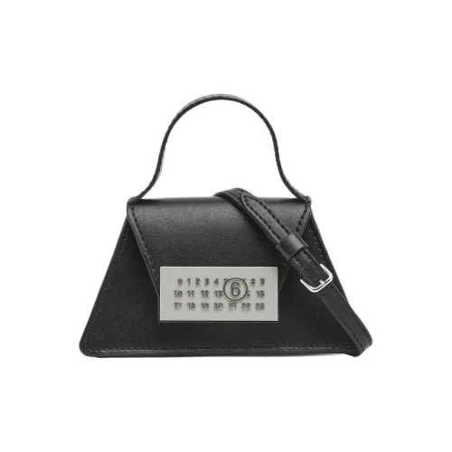 MM6 MAISON MARGIELA Телячья кожа Одно плечо Ручная сумка Сумка через плечо Мини Женская Черная