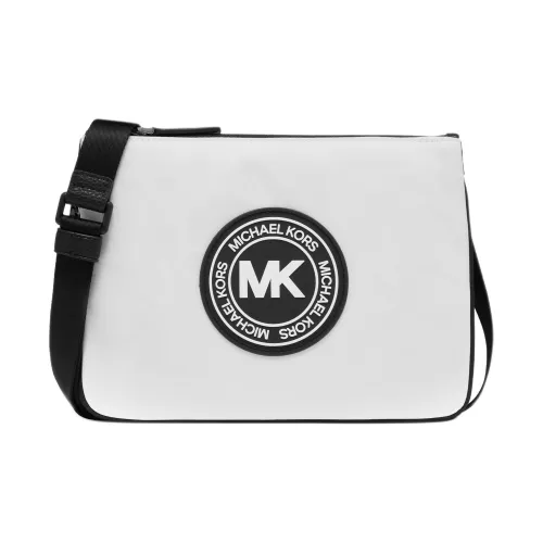 MICHAEL KORS MK Brooklyn Ткань Курьерская Сумка Сумка через плечо Мужская Белая и Черная