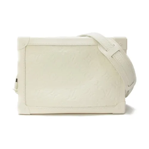 LOUIS VUITTON SOFT TRUNK Bullock Кожа Сумка для коробок Курьерская сумка Ручная Сумка через плечо Мужская Белая