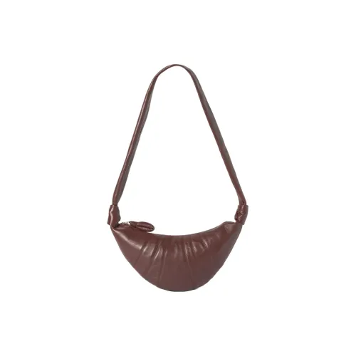 Lemaire Мягкая кожа наппа круассан сумка портативная сумка через плечо маленькая унисекс сумка Roasted орехи