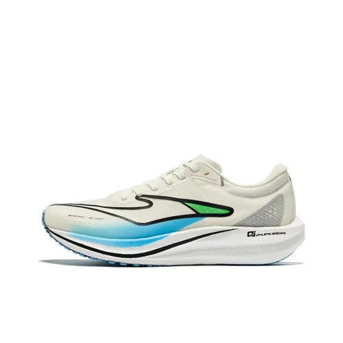 Erke Polar Wind 2,0 Амортизаторы Shock Absorbers Oтскок Низкий Топ Беговые кроссовки Мужской Микрокристаллический белый Pool Синий