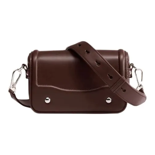 Lemaire Кожа Маленькая Квадратная Сумка Сумка-сэтчер Сумка через плечо Мини Унисекс Hickory Nuts Коричневый