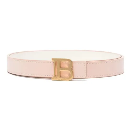 BALMAIN Тип B Украшение Smooth Clasp Кожаные ремни Женские Розовый Ширина 2CM