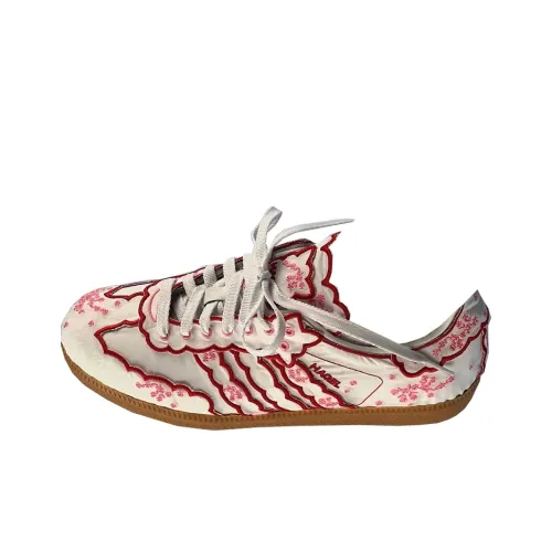 Studio Hagel x adidas originals Samba Low Топ Скейтборд Кроссовки Унисекс Белый Красный Розовый