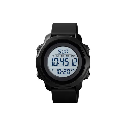 SKMEI Электронный механизм силиконовый ремешок мужские часы белый циферблат