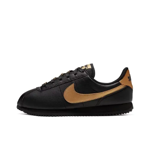 Nike Cortez Устойчивый к истиранию Дышащий Низкий Топ Повседневные Беговые кроссовки Женские Черный Золото