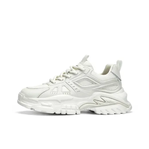 BOIGEMES Низкий топ толстая подошва кроссовки мужские белые