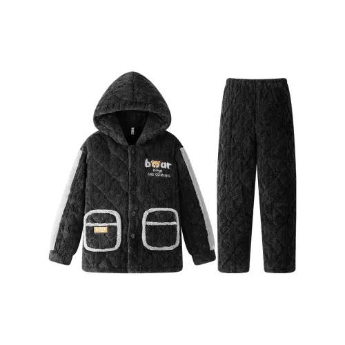 HUAIERWEI AW Утепленный мужской комплект пижам 38015 для мужчин