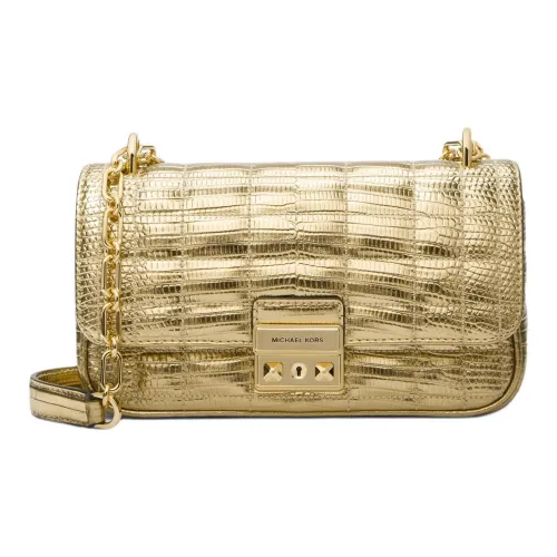 MICHAEL KORS Коровья кожа Спилок Портативная Сумка через плечо Сумка через плечо Маленькая Женская Wheat Wave Золотая