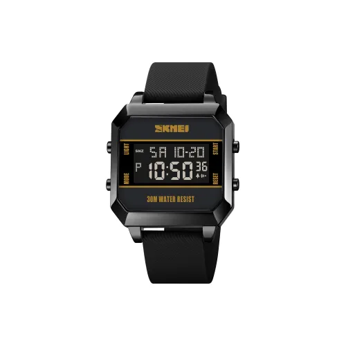 SKMEI Электронный механизм силиконовый ремешок мужские часы черный циферблат