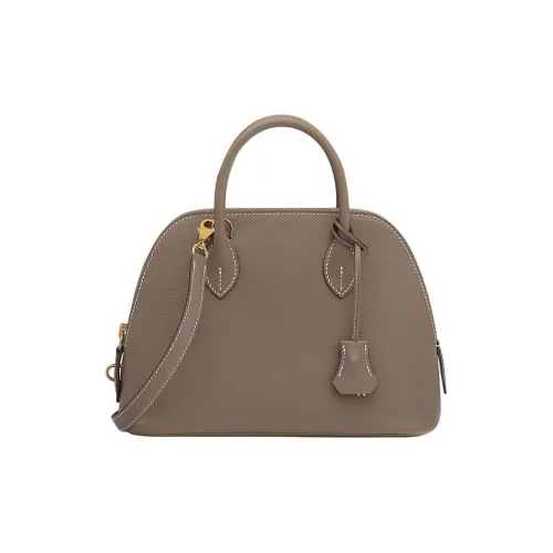 HERMES Bolide Кожа Evercolor Bowling Bag Сумка через плечо Сумка для женщин 18 этуп слоново-серый