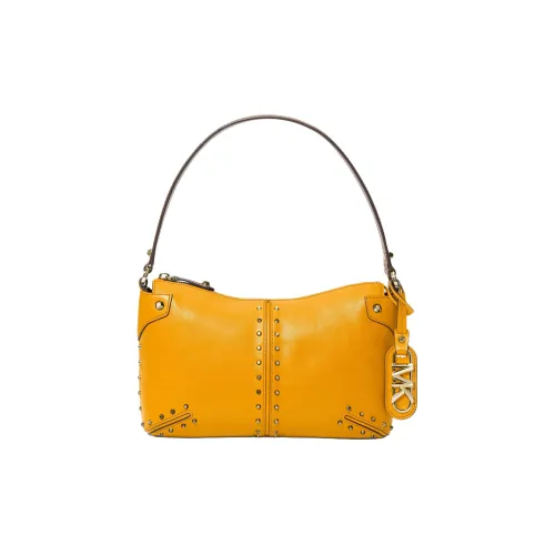 MICHAEL KORS Astor Коровья кожа Сумка через плечо Большая Женская Желтая Хризантема