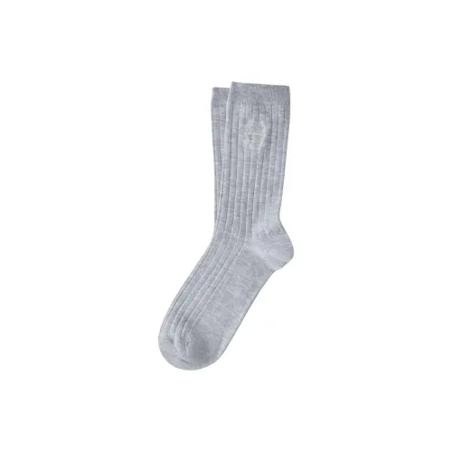 BRUNELLO CUCINELLI Gray Мужские носки до икры MID
