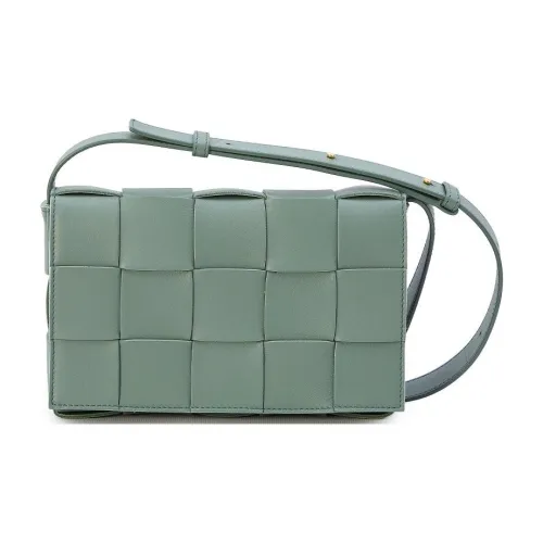 Bottega Veneta Cassette Овечья шкура Сумка на плечо Женская Зеленая