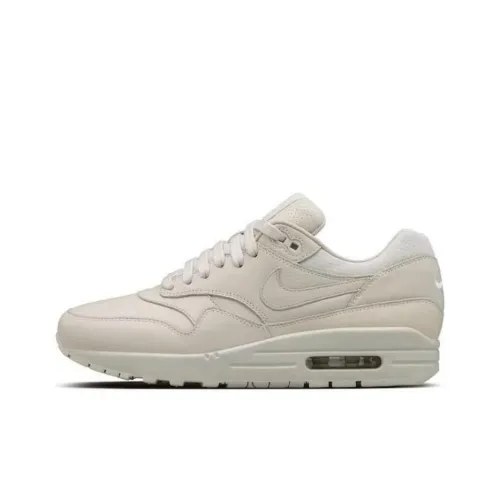 Nike Air Max 1 Амортизация Износостойкий Низкий Топ Беговые кроссовки Женские Белые