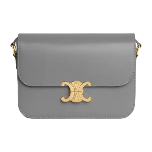 CELINE Triomphe Arc De Triomphe Коровья кожа Сумка на плечо Портативная Сумка через плечо Женская Цинковая