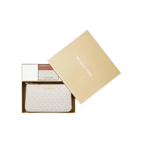 MICHAEL KORS Jet Set Искусственная кожа Монетница Кошелек Средний Женский Ванильный Коричневый Жалудь