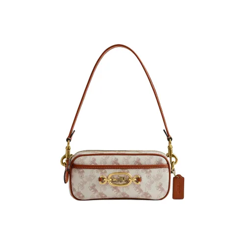 COACH Canvas Сумка с кожаными вставками сумка через плечо женская мел полированный янтарный