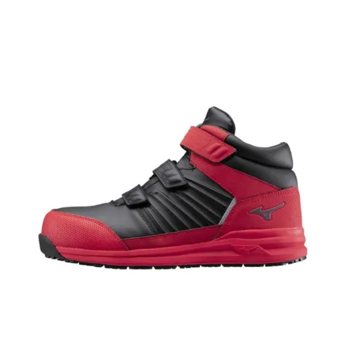 Mizuno Износостойкая и Водонепроницаемая Высокая Спортивная Обувь Унисекс Красная Черная