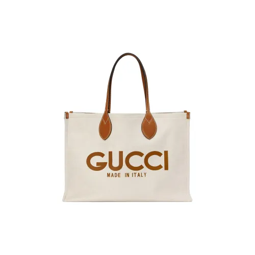 GUCCI Хлопок лен смесь холст сумка-тоут сумка для покупок сумка женская бежевый