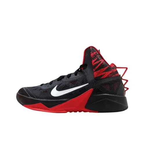 Nike ZOOM HYPERFUSE Винтажные баскетбольные кроссовки MID Топ Черный Красный Мужской