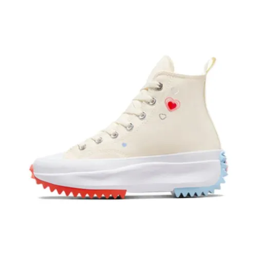 Converse Run Star Hike High Топ Кеды Женские Бежевый Белый Красный