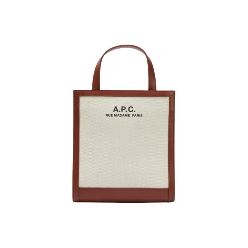 A.P.C Ткань Тоут Сумка Сумка для покупок Сумка через плечо Сумка Маленькая Женская Бежевая